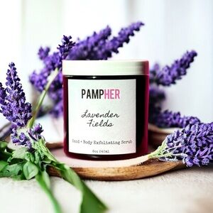 PAMPHER LAVENDER FIELDS HAND + BODY EXFOLIANT SCRUB